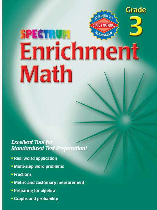 Title details for Enrichment Math, Grade 3 by Spectrum - Available